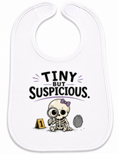 Load image into Gallery viewer, Tiny But Suspicious Baby Bib
